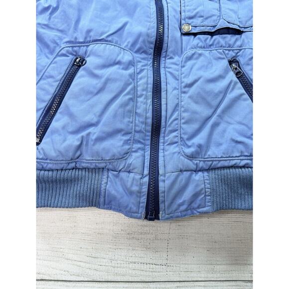 McGregor Vintage Youth Kids Bomber Jacket Coat Blue Pockets Size 12 - Picture 7 of 12